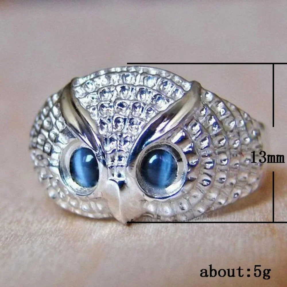 🎁Adorable Cute Blue Eye Owl Rings for Women/Man, PD001